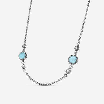 KONSTANTINO – “Gen K 2” Sterling Silver, Aquamarine Triplet Necklace (AT: 8 mm) – KOKJ501-131-655-18 2U

Chain Length: 18.0 in.