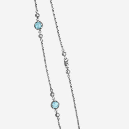 KONSTANTINO – “Gen K 2” Sterling Silver, Aquamarine Triplet Necklace (AT: 8 mm) – KOKJ501-131-655-18 2U

Chain Length: 18.0 in.