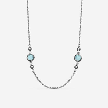 KONSTANTINO – “Gen K 2” Sterling Silver, Aquamarine Triplet Necklace (AT: 8 mm) – KOKJ501-131-655-20 2U

Chain Length: 20.0 in.