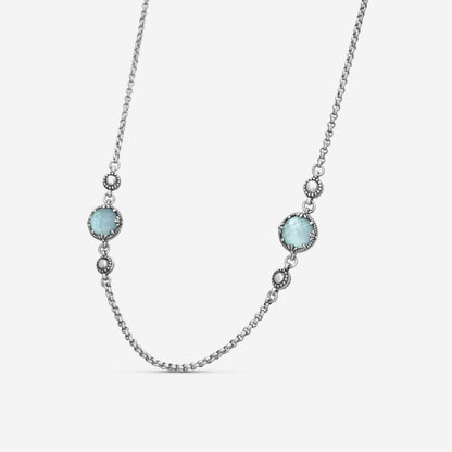 KONSTANTINO – “Gen K 2” Sterling Silver, Aquamarine Triplet Necklace (AT: 8 mm) – KOKJ501-131-655-20 2U

Chain Length: 20.0 in.