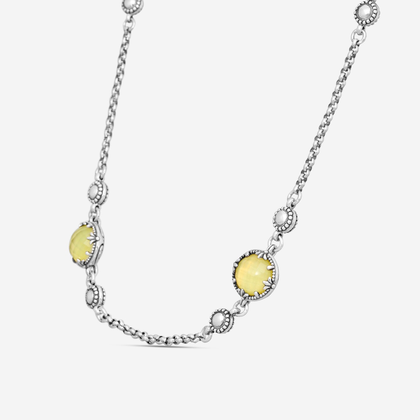 KONSTANTINO – “Gen K 2” Sterling Silver, Yellow Agate Doublet Necklace (YAD: 8 mm) – KOKJ503-131-649-22 4U

Chain Length: 22.0 in.