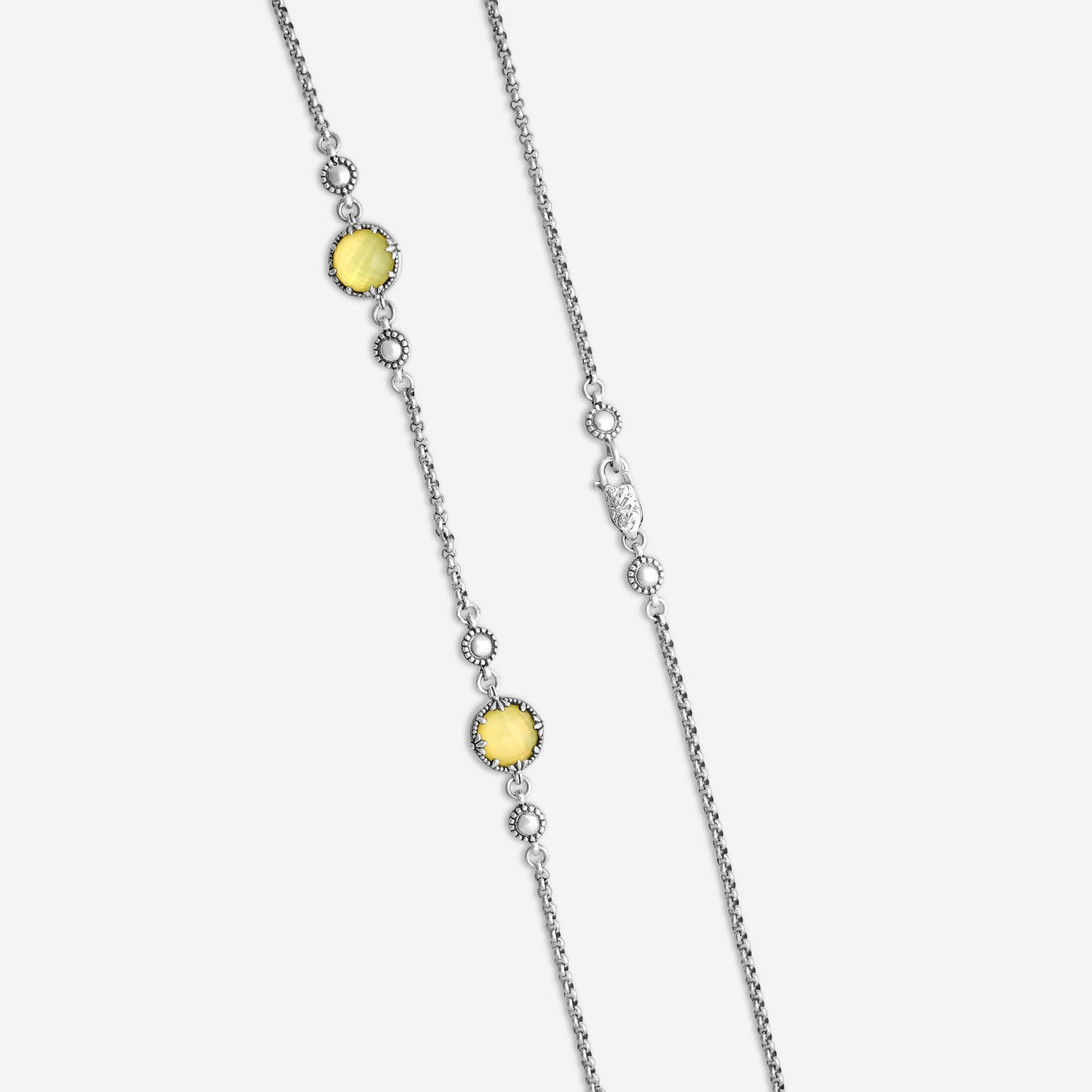 KONSTANTINO – “Gen K 2” Sterling Silver, Yellow Agate Doublet Necklace (YAD: 8 mm) – KOKJ503-131-649-22 4U

Chain Length: 22.0 in.
