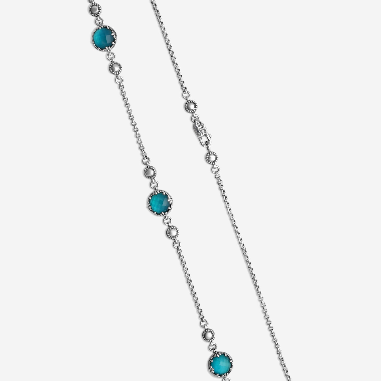 KONSTANTINO – “Gen K 2” Sterling Silver, Blue Spinel Doublet Necklace (SPN: 8 mm) – KOKJ503-131-650-22 4U

Chain Length: 22.0 in.