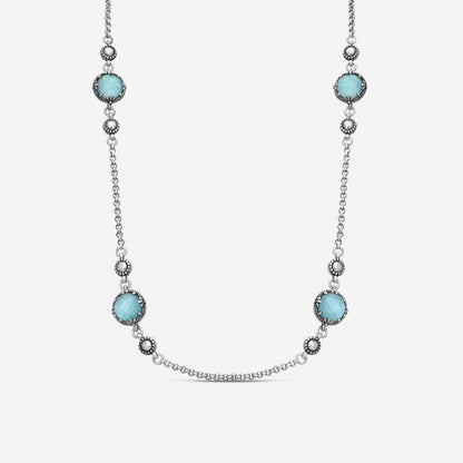 KONSTANTINO – “Gen K 2” Sterling Silver, Aquamarine Triplet Necklace (AT: 8 mm) – KOKJ503-131-655-22 4U

Chain Length: 22.0 in.