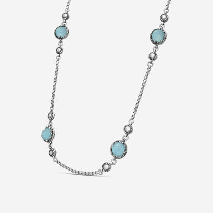 KONSTANTINO – “Gen K 2” Sterling Silver, Aquamarine Triplet Necklace (AT: 8 mm) – KOKJ503-131-655-22 4U

Chain Length: 22.0 in.