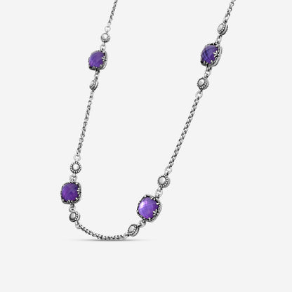 KONSTANTINO – “Gen K 2” Sterling Silver, Amethyst Triplet Necklace (AT: 8 mm) – KOKJ504-131-653-22 4U

Chain Length: 22.0 in.