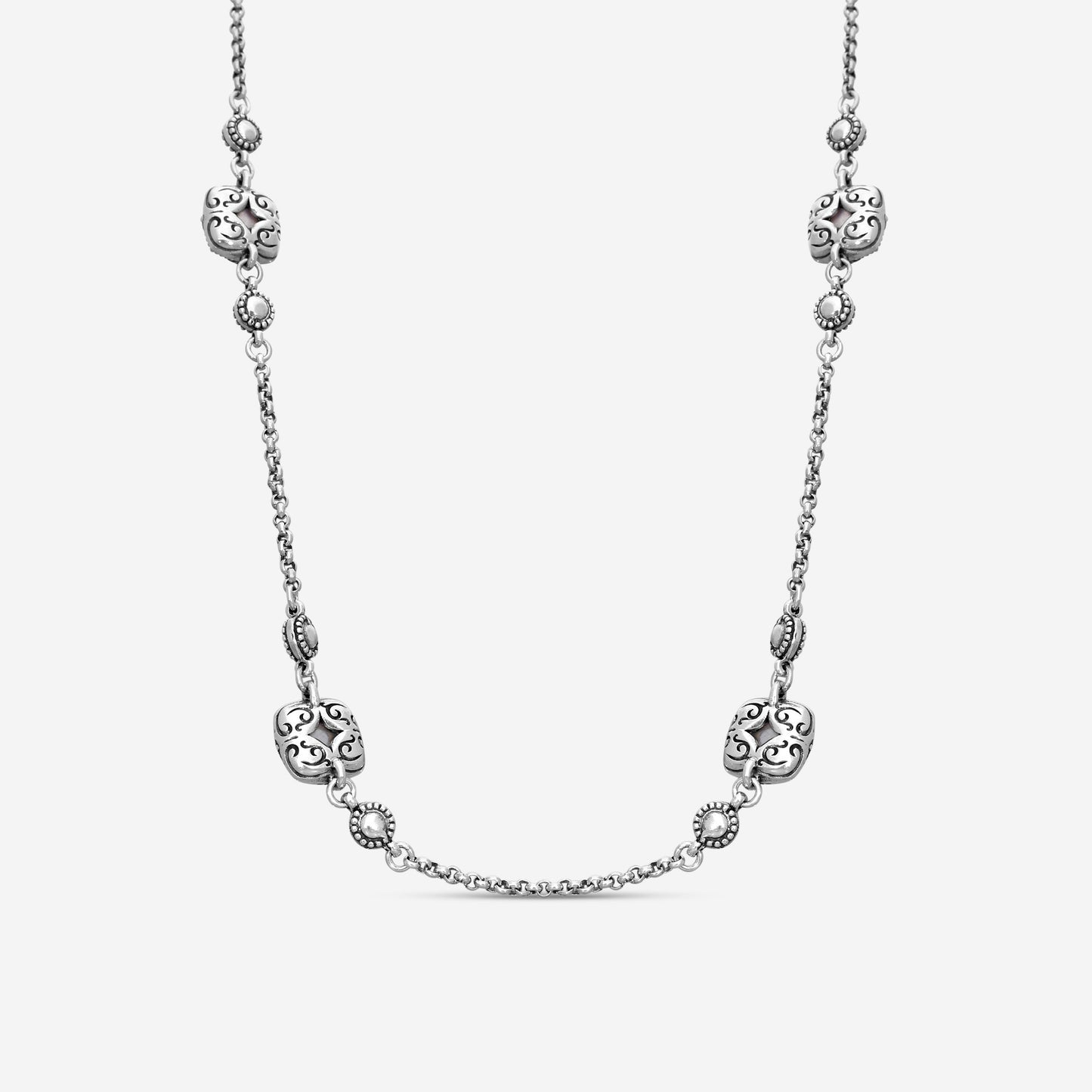 KONSTANTINO – “Gen K 2” Sterling Silver, Amethyst Triplet Necklace (AT: 8 mm) – KOKJ504-131-653-22 4U

Chain Length: 22.0 in.