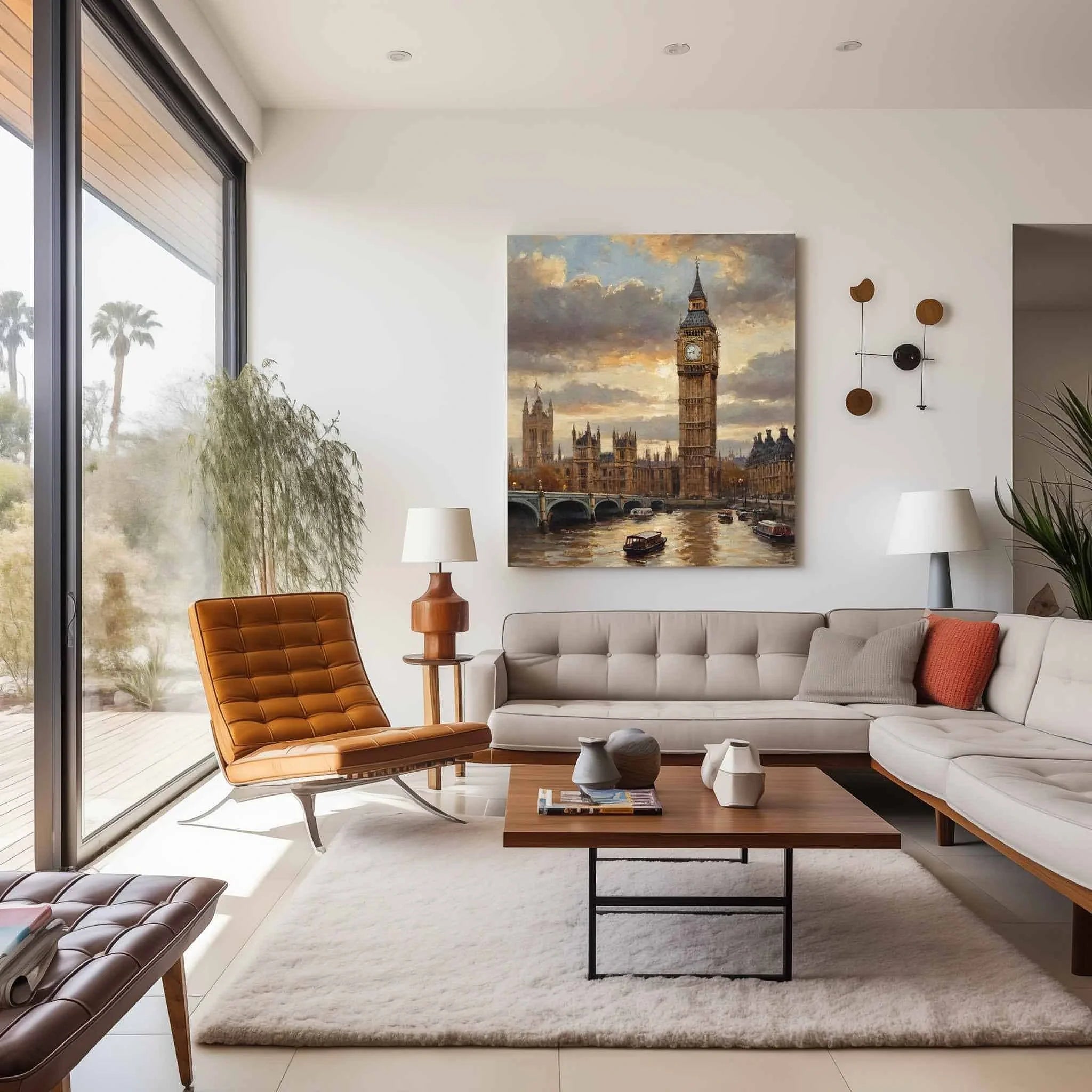 London Timeless: Iconic Big Ben & Westminster Palace Sunset Oil Painting