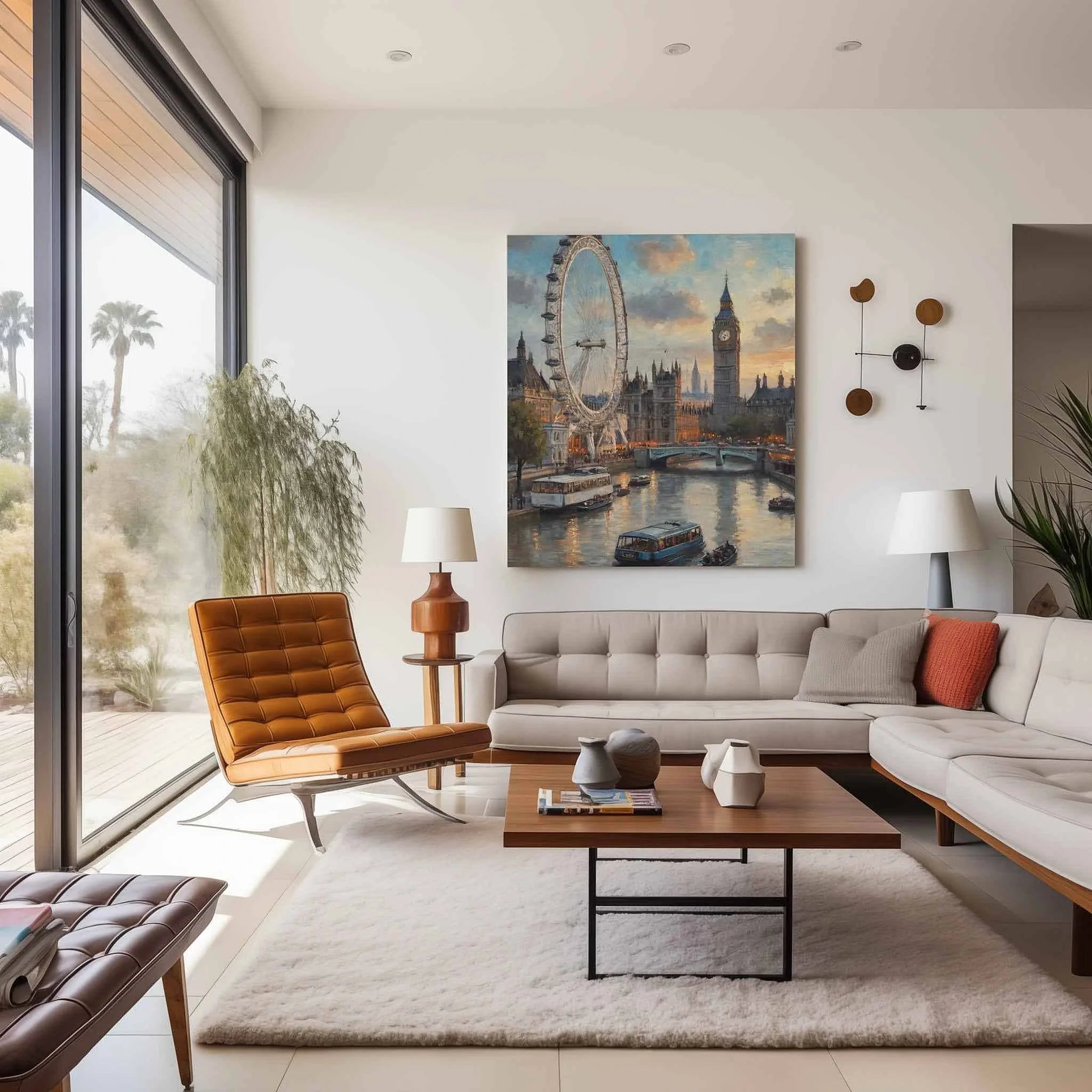 London Eye Horizon: Iconic Ferris Wheel & Westminster Panorama Oil Painting