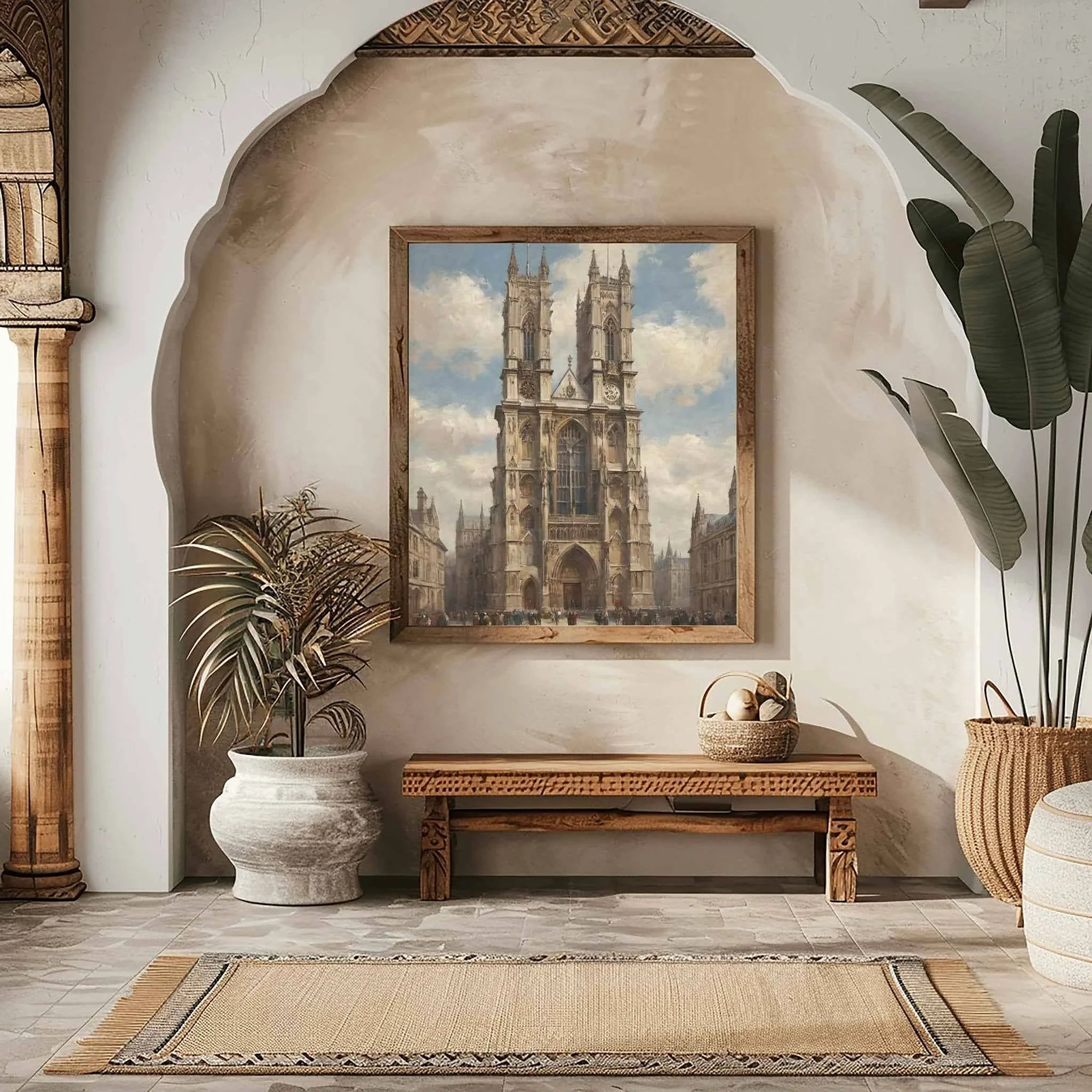 Westminster Grace: Iconic Abbey & Gothic Architectural Masterpiece Oil Painting