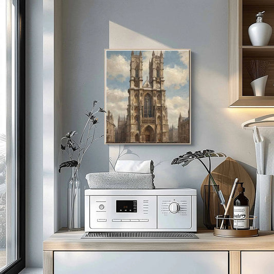 Westminster Grace: Iconic Abbey & Gothic Architectural Masterpiece Oil Painting
