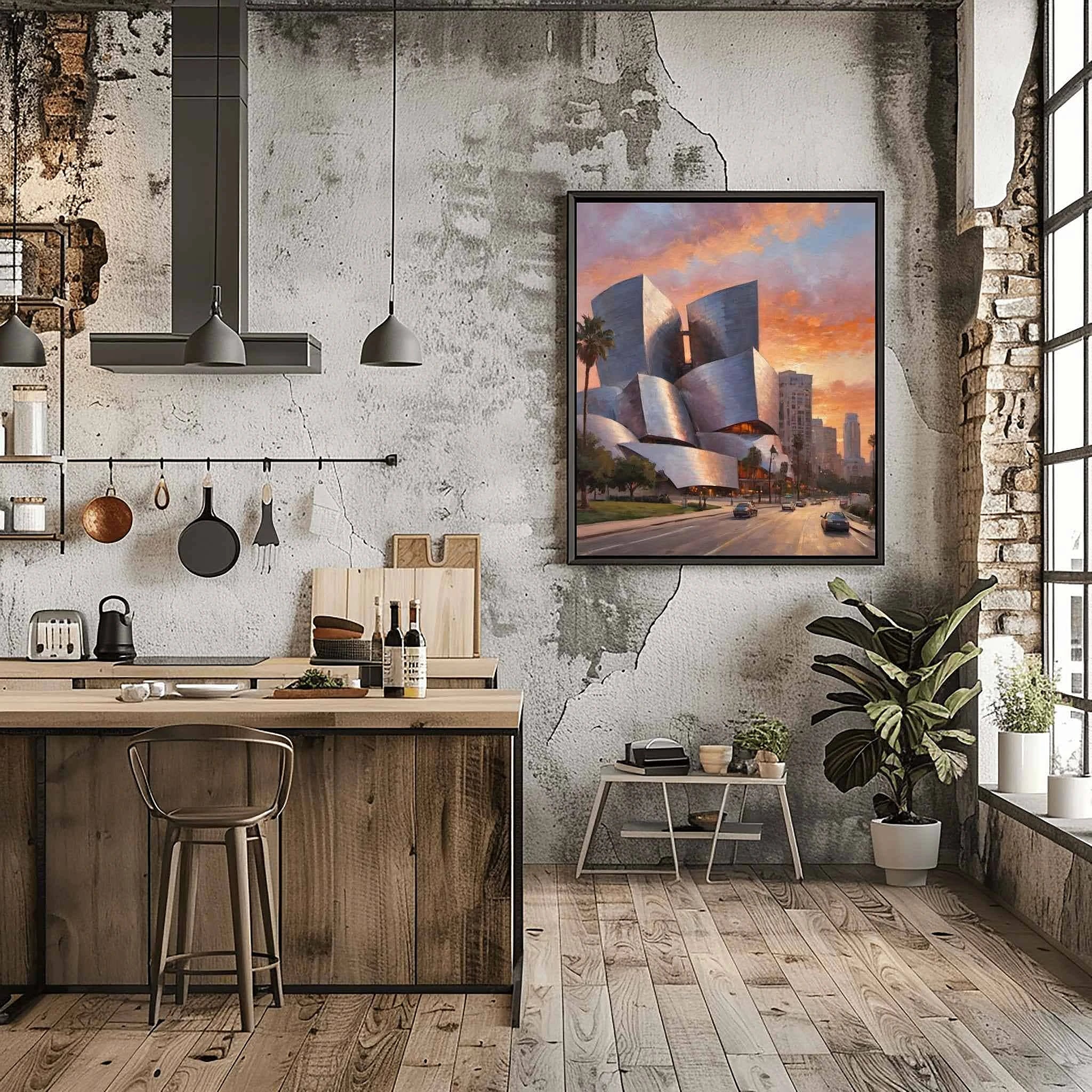 Disney Hall Symphony: Frank Gehry’s Modern Architectural Masterpiece Oil Painting