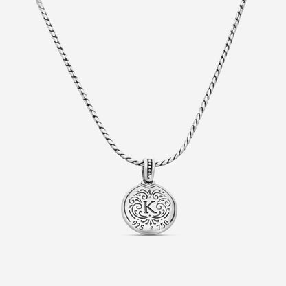 "KONSTANTINO - ""Dome"" Sterling Silver & 18k Yellow Gold, Blue Spinel Doublet Pendant (SPN: 13mm) - MEKJ732-628  Pendant Dimensions: 1.12 x 0.75 in. S/S Chain Included:CHKJ22-131-18 (Length - 18in.)"