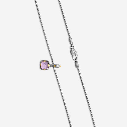 KONSTANTINO - "Gen K 2" Sterling Silver & 18k Yellow Gold, Pink Corundum Doublet Pendant (COR: 10mm) - MEKJ763-652

Pendant Dimensions: 1.00 x 0.50 in.
S/S Chain Included:CHKJ22-131-18 (Length - 18in.)