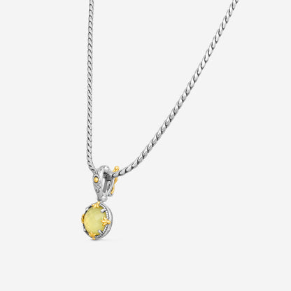 KONSTANTINO - "Gen K 2" Sterling Silver & 18k Yellow Gold, Yellow Agate Triplet Pendant (YEL: 10mm) - MEKJ764-649

Pendant Dimensions: 1.00 x 0.50 in.
S/S Chain Included:CHKJ22-131-18 (Length - 18in.)