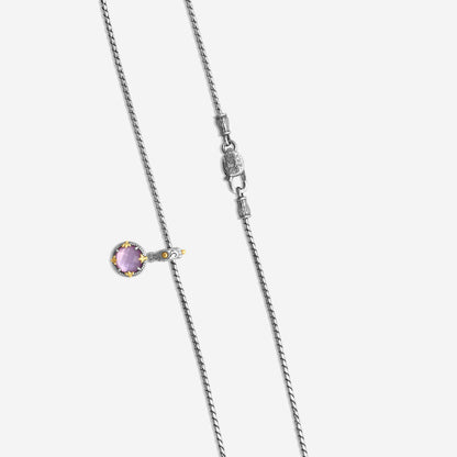 KONSTANTINO - "Gen K 2" Sterling Silver & 18k Yellow Gold, Pink Corundum Doublet Pendant (COR: 10mm) - MEKJ764-652

Pendant Dimensions: 1.00 x 0.50 in.
S/S Chain Included:CHKJ22-131-18 (Length - 18in.)