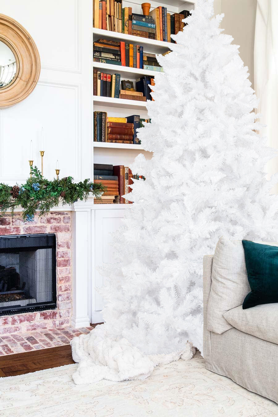 White Spruce Tree with Metal Stand