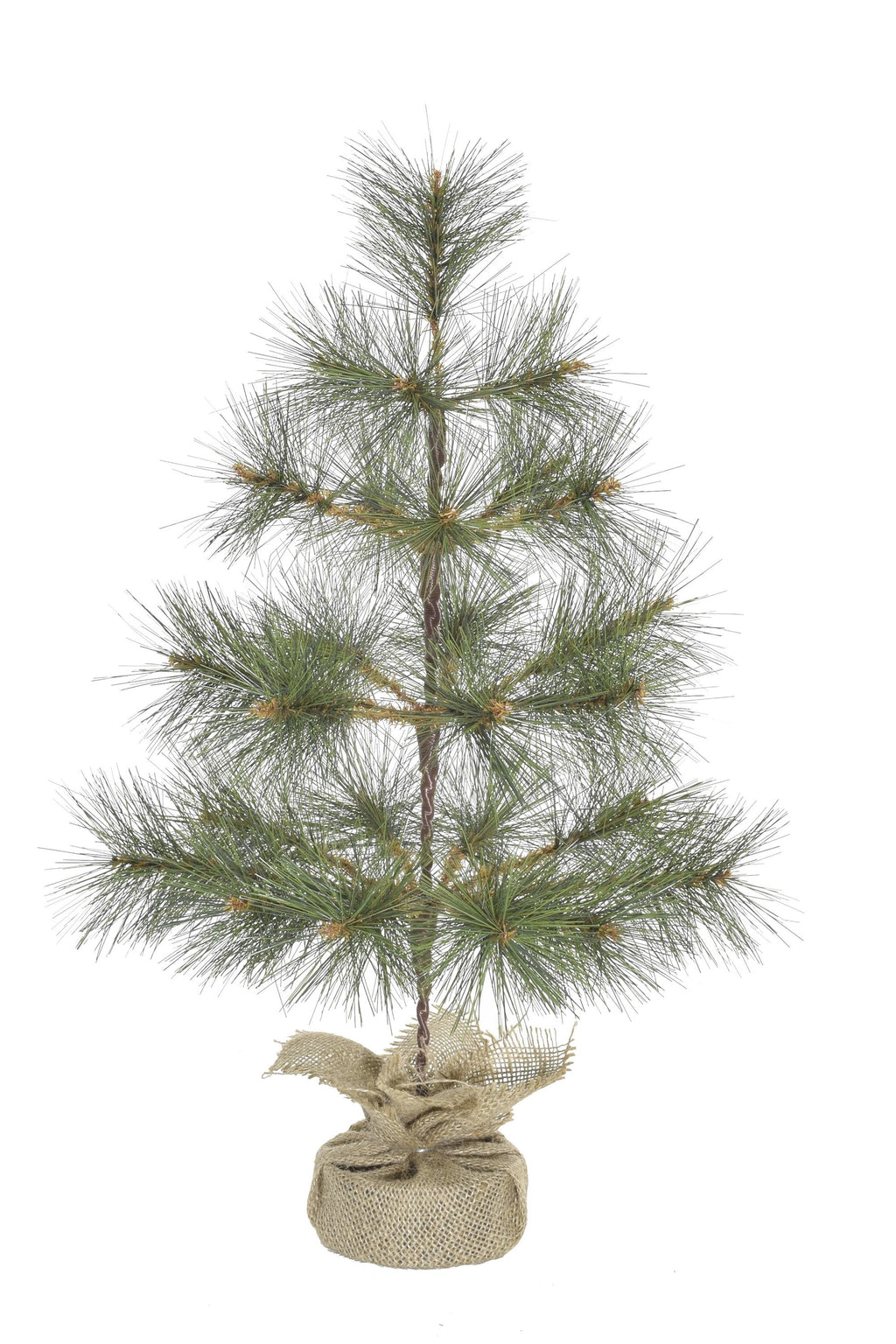 24" Tabletop Mountain Pine Christmas Tree with Burlap Wrapped Base