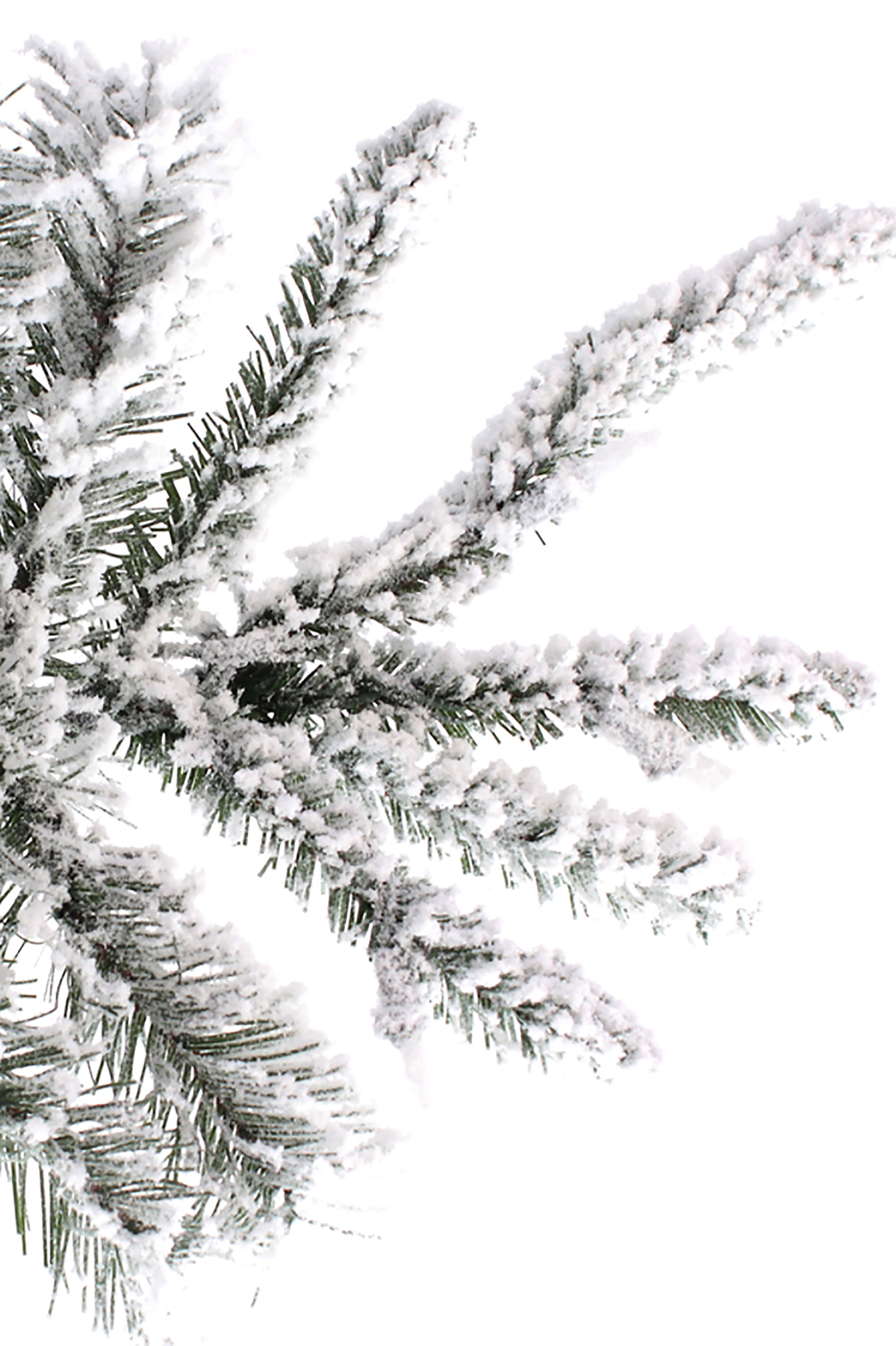 Prelit Slim Snow Flocked Christmas Tree with Warm White Lights
