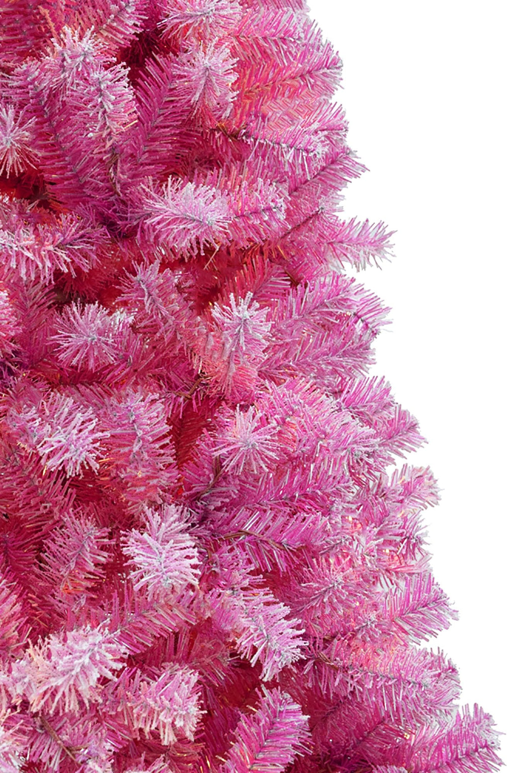 6.5' Pink & Silver Christmas Tree with Metal Stand