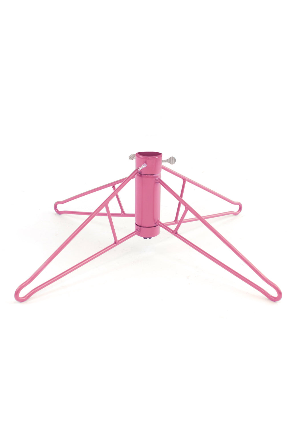 6.5' Pink & Silver Christmas Tree with Metal Stand