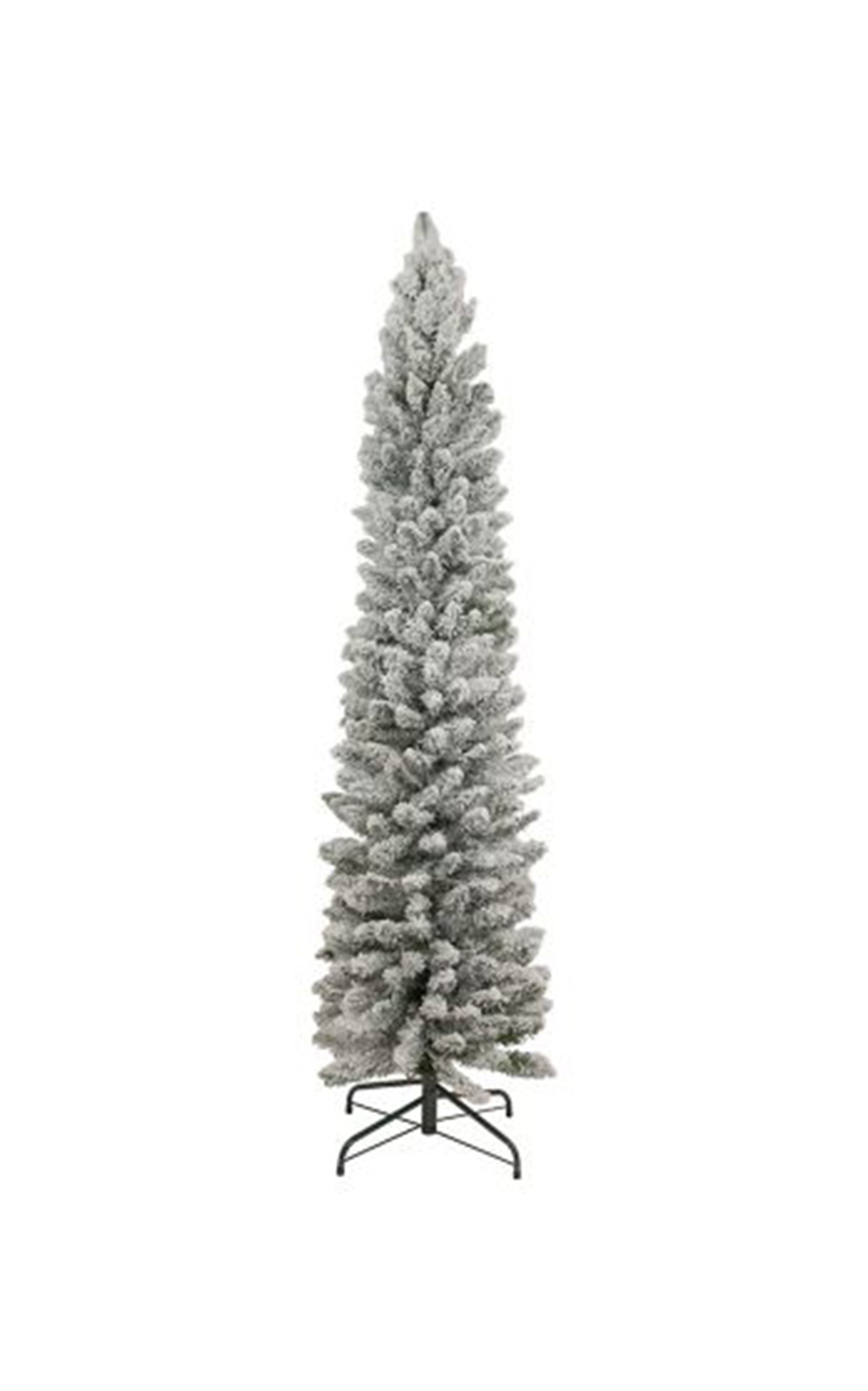 6.5 ft Pencil Snow Flock Tree