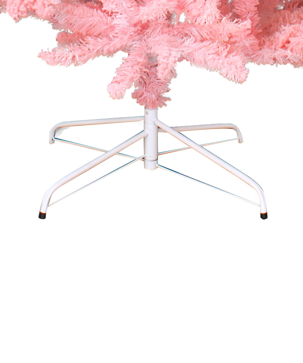 6'  Light Pink Flocked Kodiak with Metal Stand, Dia 43", 647 tips