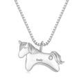 Personalized Unicorn Birthstone Necklace | Gift Box Included | Gold, Silver, Rose
