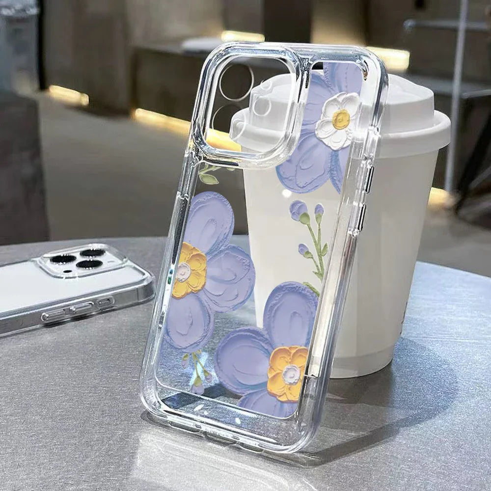 Oil Painting Purple Flower Phone Case