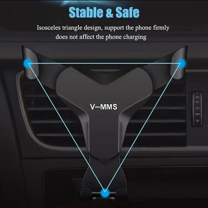 Hot Car Mounted Gravity Mobile Phone Holder Air Outlet Gravity CellPhone GPS Navigation Stand Y Bracket for Automotive Universal