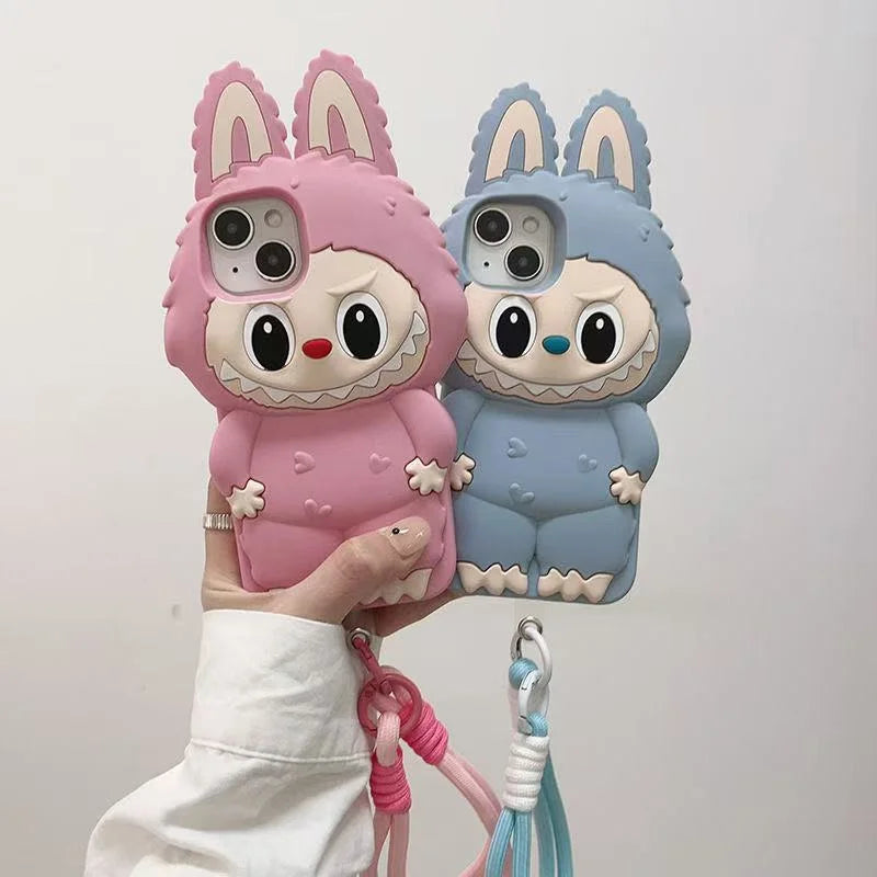 3D Cartoon Kawaii LaBuBu Monster Soft Silicone Phone Case