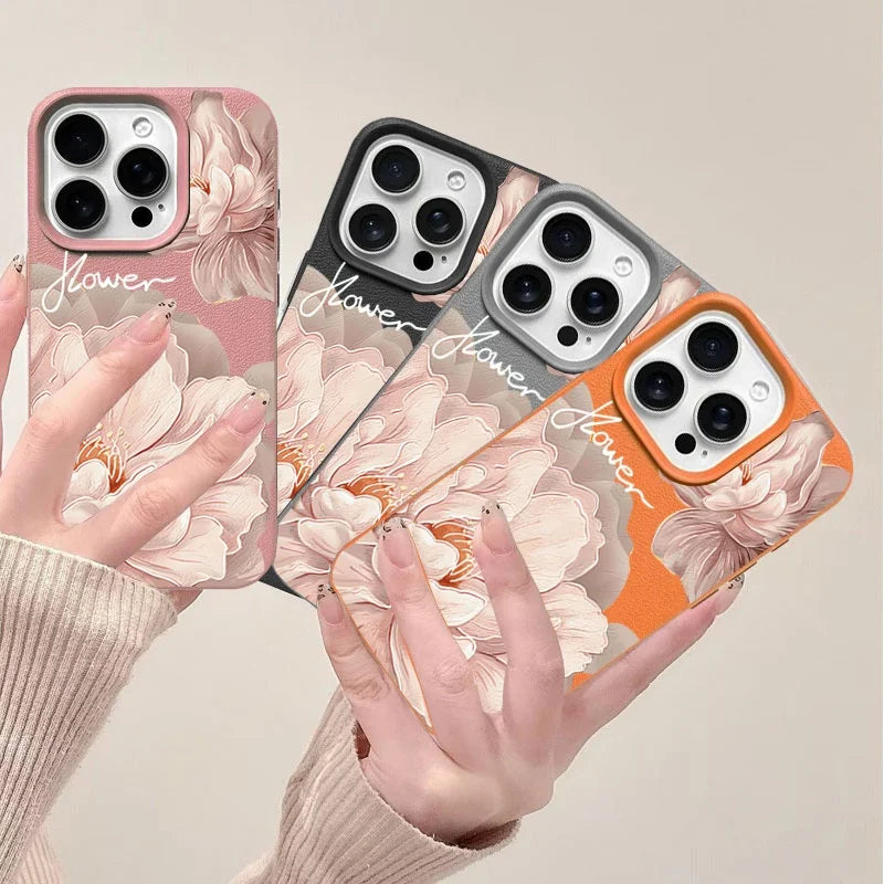 Korean Floral Flowers Phone Case For IPhone