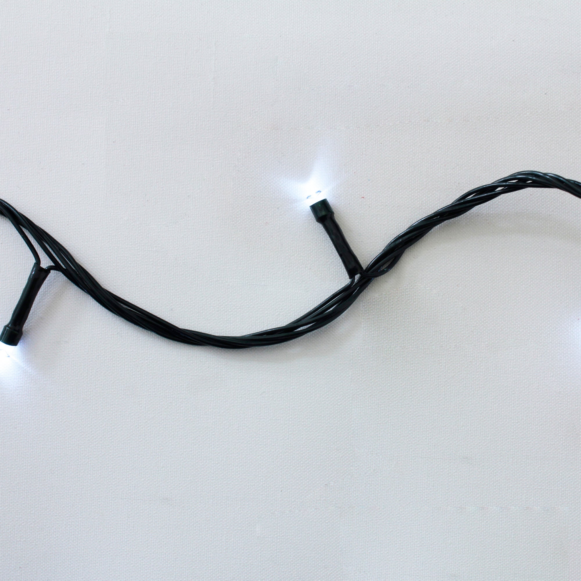 100 LED Green Wire String Light with connector Waterproof - White