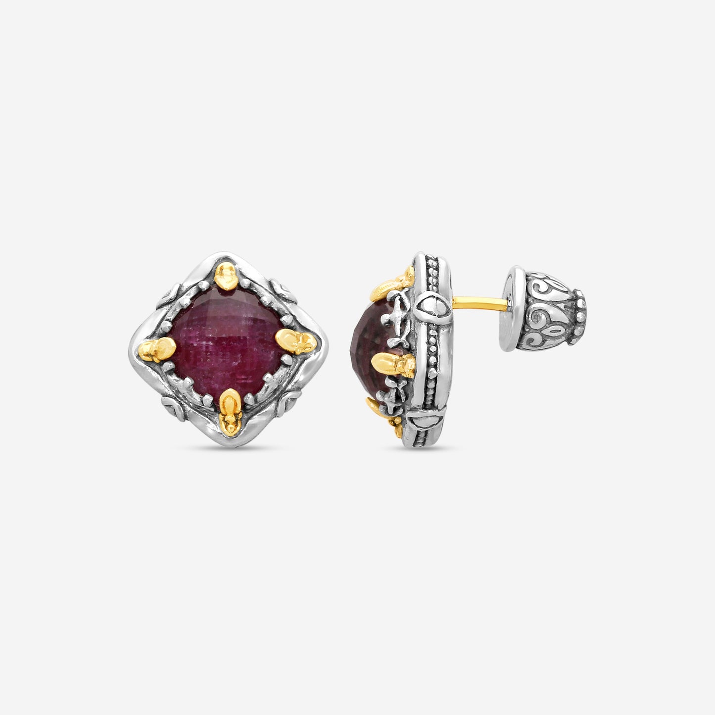 KONSTANTINO - "Gen K" Sterling Silver & 18k Yellow Gold, Ruby Doublet Earrings (RBY: 7.50mm) - SKKJ685-546

Earring Dimensions: 0.44 in.