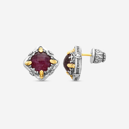 KONSTANTINO - "Gen K" Sterling Silver & 18k Yellow Gold, Ruby Doublet Earrings (RBY: 7.50mm) - SKKJ685-546

Earring Dimensions: 0.44 in.