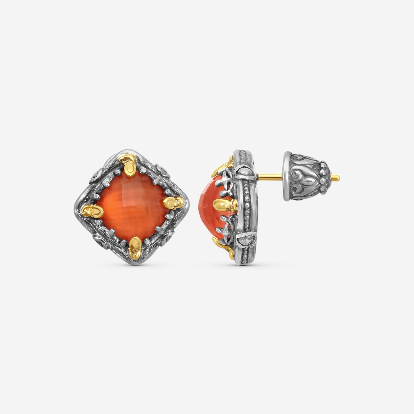 KONSTANTINO - "Gen K" Sterling Silver & 18k Yellow Gold, Carnelian Doublet Earrings (CAR: 7.50mm) - SKKJ685-547

Earring Dimensions: 0.44 in.
