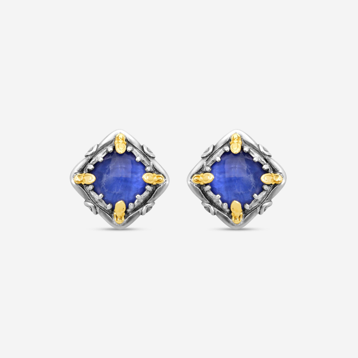 KONSTANTINO - "Gen K" Sterling Silver & 18k Yellow Gold, Sodalite Doublet Earrings (SOD: 7.50mm) - SKKJ685-562

Earring Dimensions: 0.44 in.