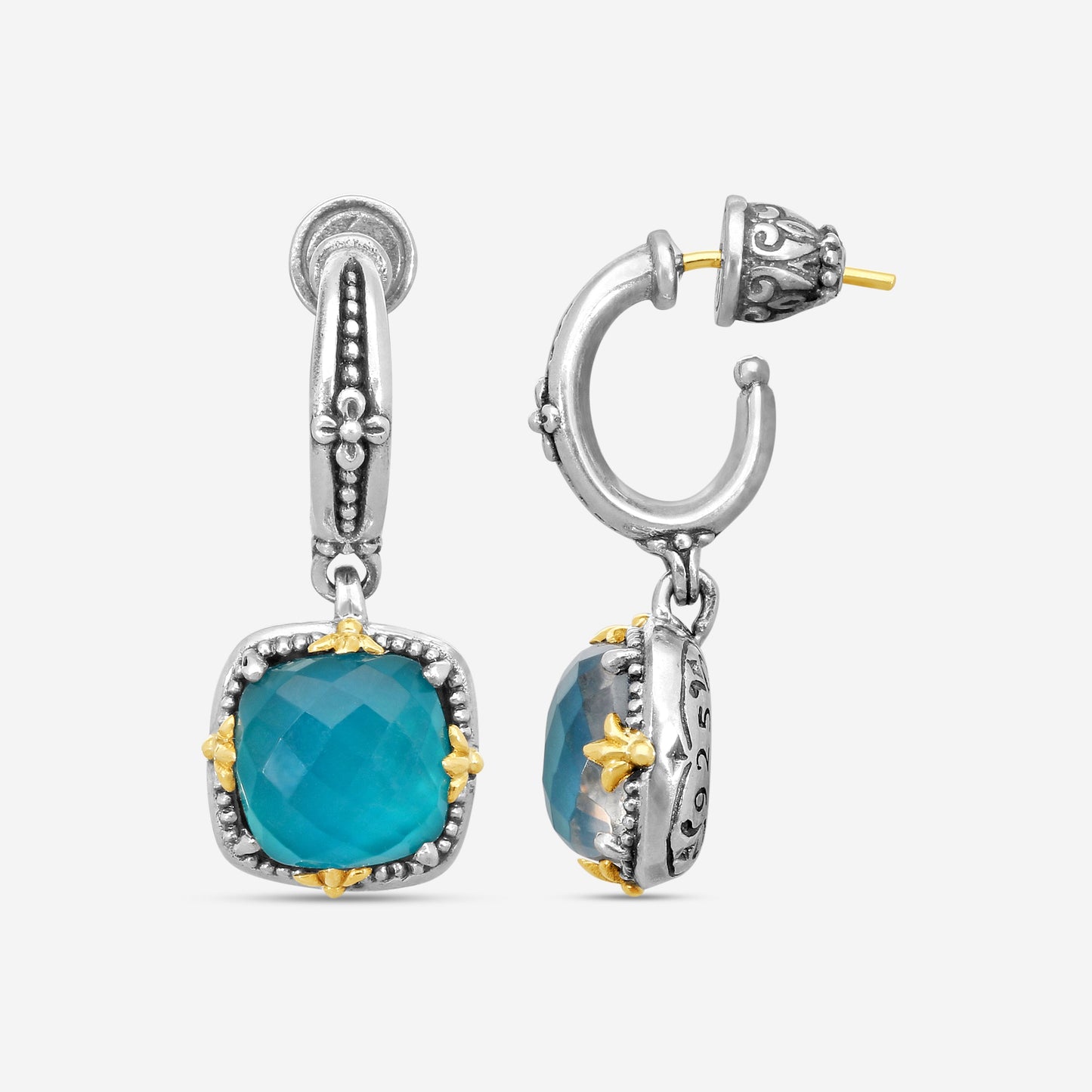 KONSTANTINO - "Gen K 2" Sterling Silver & 18k Yellow Gold, Blue Spinel Doublet Earrings (SPN: 10mm) - SKKJ720-650

Earring Dimensions: 1.19 x 0.50 in.