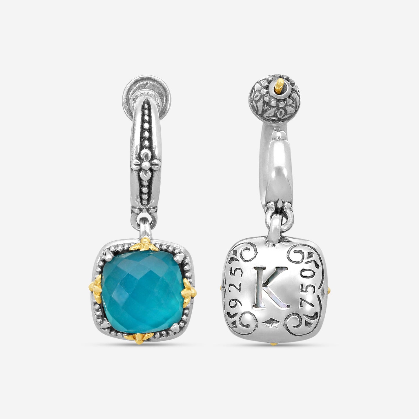 KONSTANTINO - "Gen K 2" Sterling Silver & 18k Yellow Gold, Blue Spinel Doublet Earrings (SPN: 10mm) - SKKJ720-650

Earring Dimensions: 1.19 x 0.50 in.
