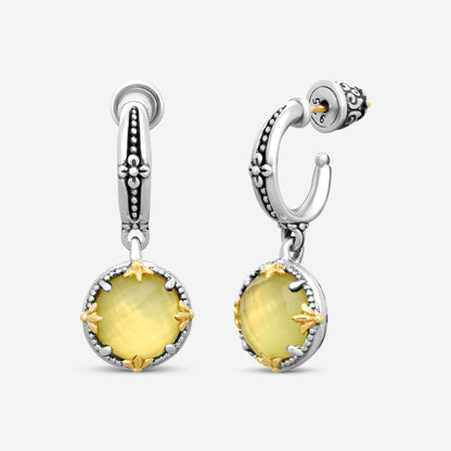 KONSTANTINO - "Gen K 2" Sterling Silver & 18k Yellow Gold, Yellow Agate Triplet Earrings (YEL: 10mm) - SKKJ721-649

Earring Dimensions: 1.19 x 0.50 in.