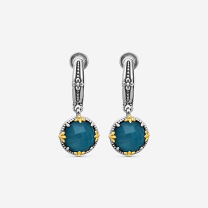 KONSTANTINO - "Gen K 2" Sterling Silver & 18k Yellow Gold, Blue Spinel Doublet Earrings (SPN: 10mm) - SKKJ721-650

Earring Dimensions: 1.19 x 0.50 in.