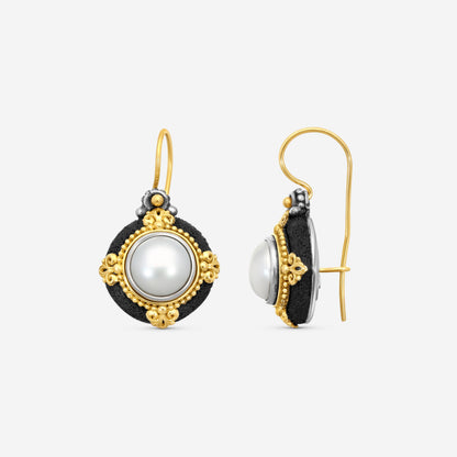KONSTANTINO - "Nemesis" Sterling Silver & 18k Yellow Gold, Cultured Pearl Earrings (PRL: 7-8mm) - SKMK3115-122

Earring Dimensions: 1.00 x 0.62 in.