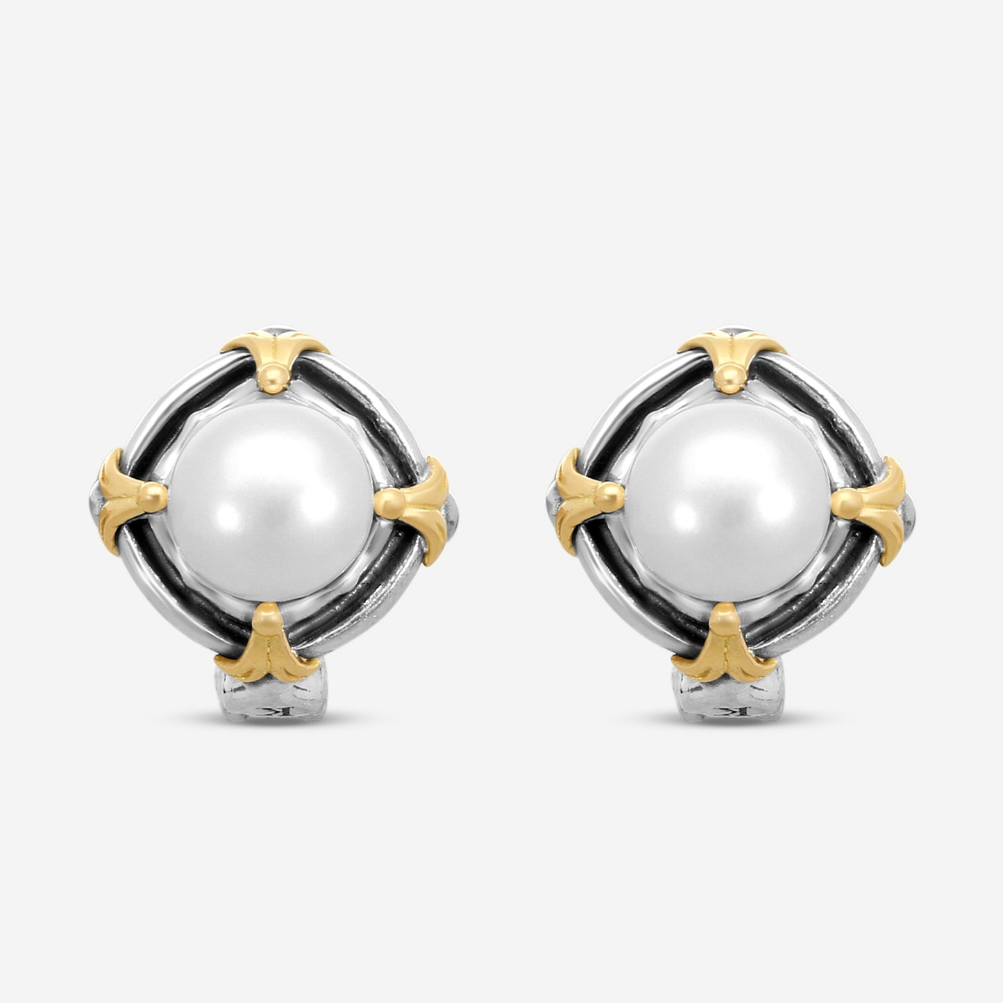 KONSTANTINO - "Kleos" Sterling Silver & 18k Yellow Gold, Cultured Pearl Earrings (PRL: 7.5mm) - SKMK3171-122

Earring Dimensions: 0.38 in.