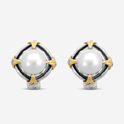 KONSTANTINO - "Kleos" Sterling Silver & 18k Yellow Gold, Cultured Pearl Earrings (PRL: 7.5mm) - SKMK3171-122

Earring Dimensions: 0.38 in.