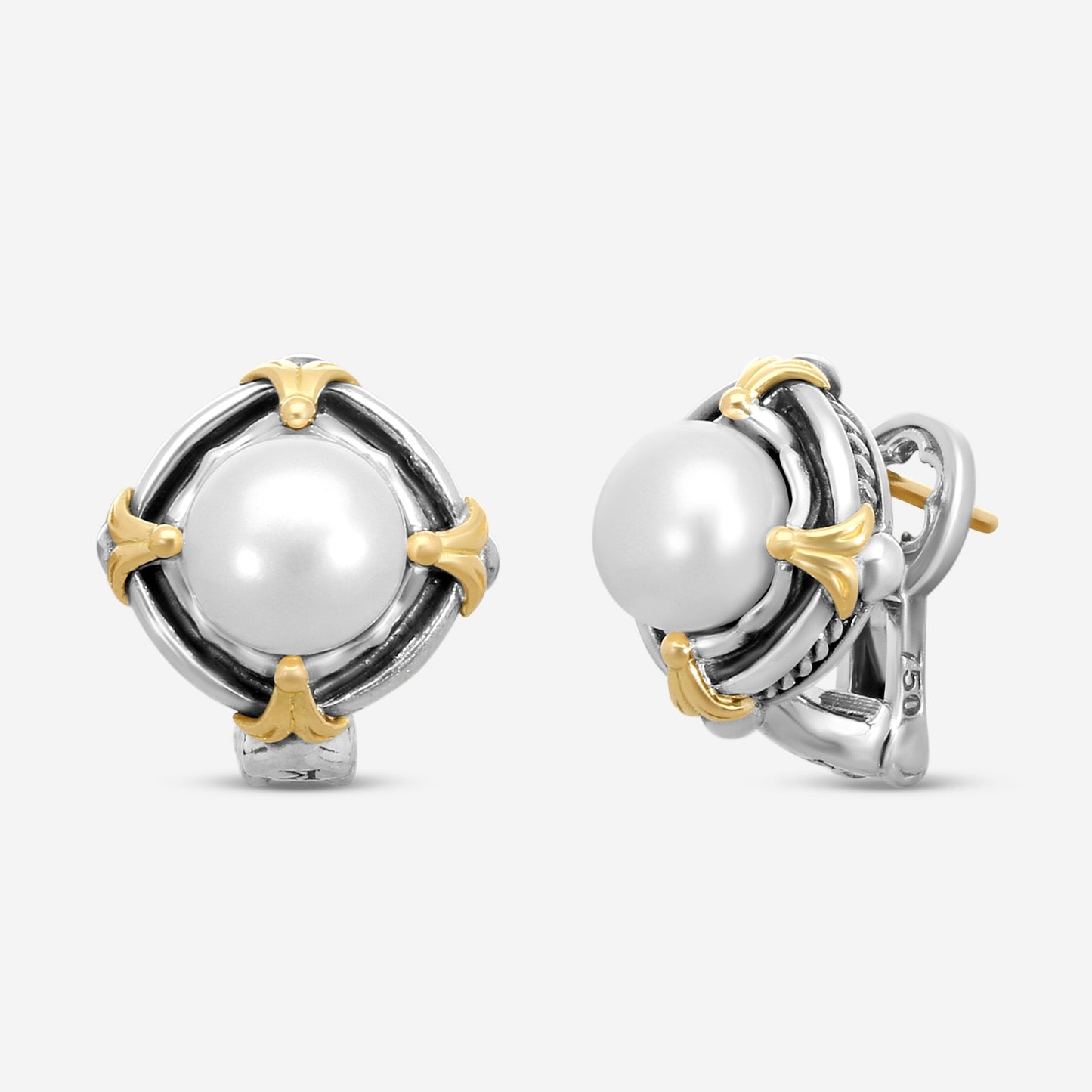 KONSTANTINO - "Kleos" Sterling Silver & 18k Yellow Gold, Cultured Pearl Earrings (PRL: 7.5mm) - SKMK3171-122

Earring Dimensions: 0.38 in.
