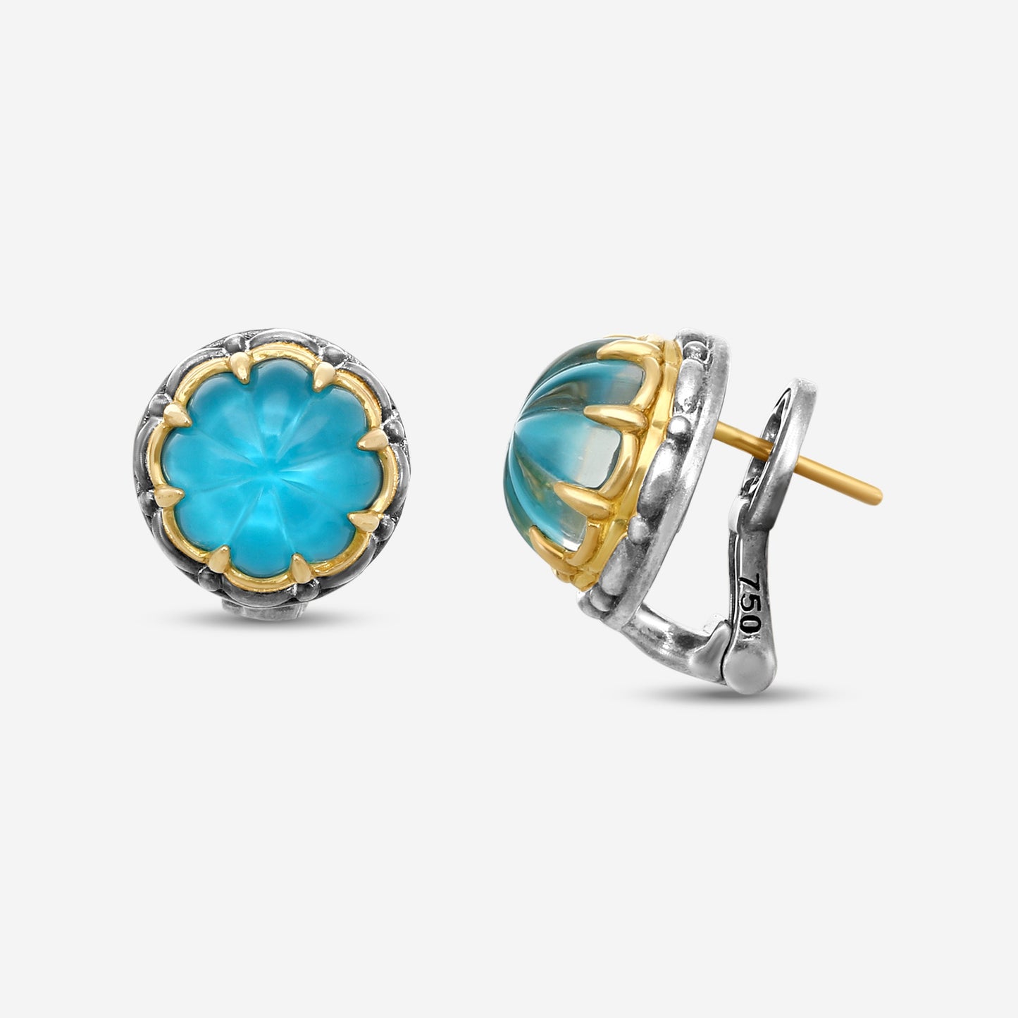 KONSTANTINO - "Angelic" Sterling Silver & 18k Yellow Gold, Silka Doublet Earrings (SIL: 9mm) - SKMK3187-370

Earring Dimensions: 0.50 in.