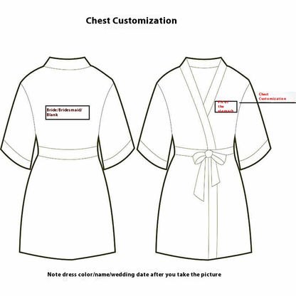 Custom Satin Bridesmaid Robes – Personalized with Name, Title, or Date | Wedding Party Gifts