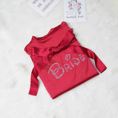 Custom Satin Bridesmaid Robes – Personalized with Name, Title, or Date | Wedding Party Gifts