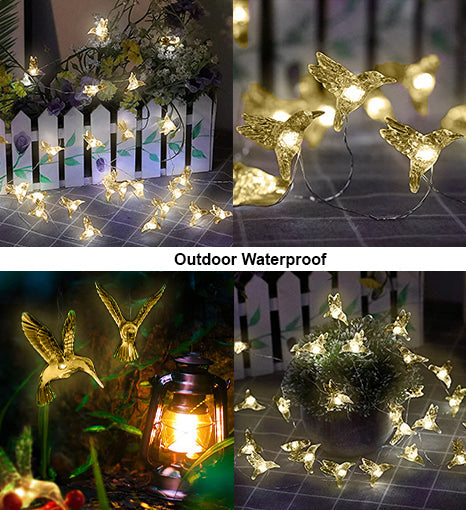 30 LED Solar String Light Dove - Warm White
