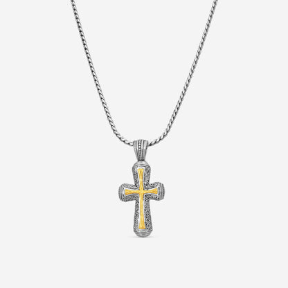 KONSTANTINO - "Stavros" Sterling Silver & 18k Yellow Gold Cross - STKJ394-130

Pendant Dimensions: 2.00 x 0.88 in.
S/S Chain Included:CHKJ23-131-20  (Length - 20in.)
